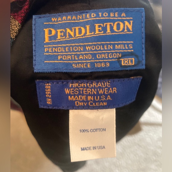 Vintage Pendelton Vest Blanket cotton native american aztec khaki western - Picture 3 of 12